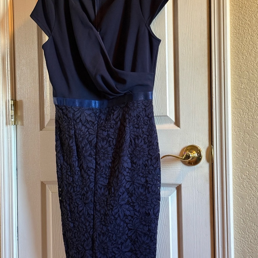 Miusol Navy Lace Midi Dress
